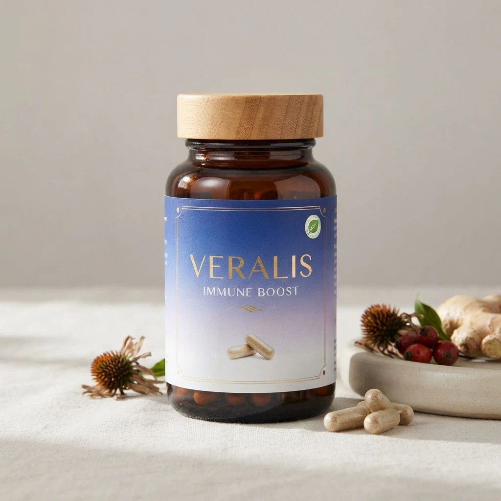 Veralis Immune Boost glasburk med kapslar